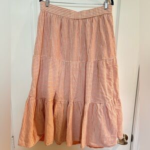 AE Striped Tiered Maxi Skirt